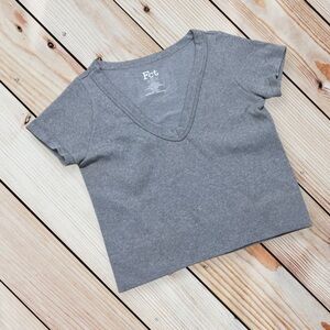 FCT Basics (Buckle) M grey seamless crop tee